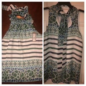 NWT Eva Mendes Collection Sabrina Tie Neck Blouse